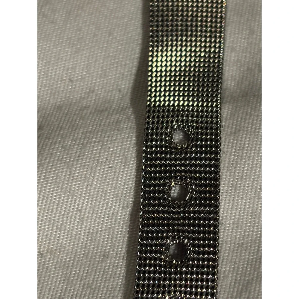 Fossil Big Tic Y2k‎ JR-7876 Women's Silver SS Mesh Band Blue Dial 30.3mm Watch